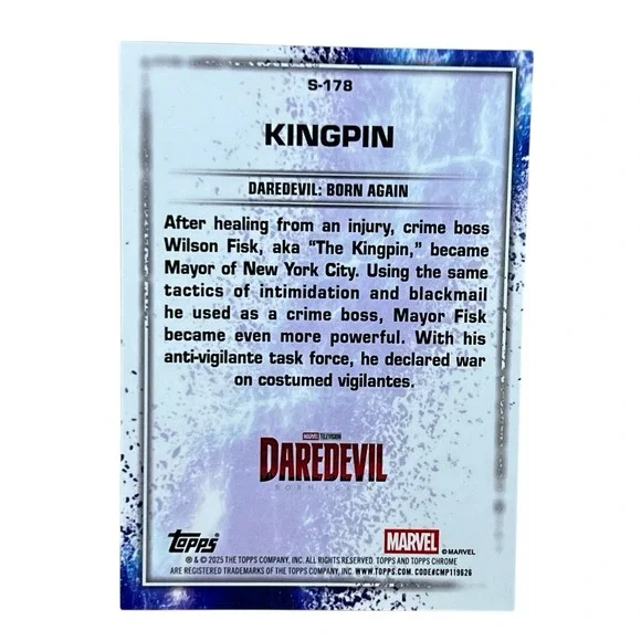 2025 Topps Chrome Marvel Studios Snap Gold S-178 Wilson Fisk Kingpin 27/50 - Picture 2 of 10